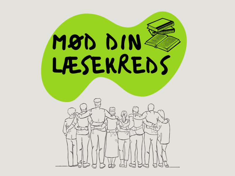 Mød din læsekreds - tegning af mennesker som står sammen