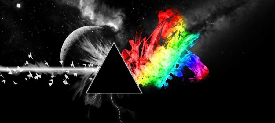 Imitation of cover art: Pink Floyd's Dark side of the moon